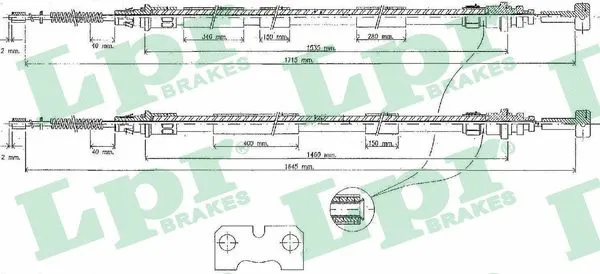 Cable Pull, parking brake (C0229B)