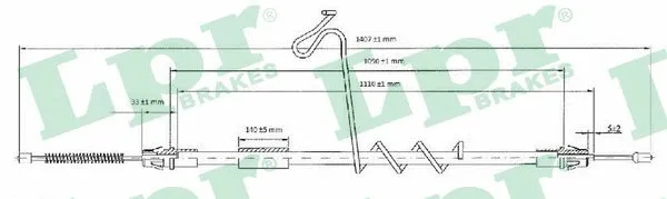 Cable Pull, parking brake (C0293B)