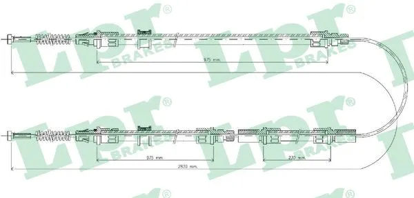 Cable Pull, parking brake (C0298B)