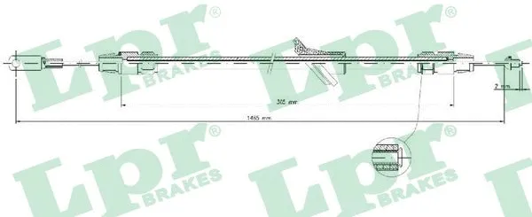 Cable Pull, parking brake (C0140B)