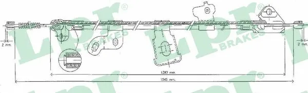 Cable Pull, parking brake (C0892B)