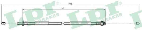 Cable Pull, parking brake (C0104B)