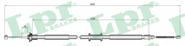 Cable Pull, parking brake (C0521B)