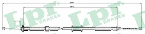 Cable Pull, parking brake (C1023B)