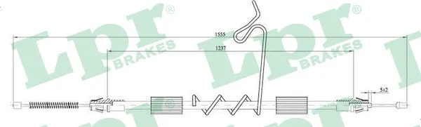 Cable Pull, parking brake (C0297B)