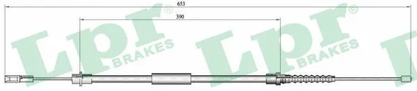 Cable Pull, parking brake (C0645B)