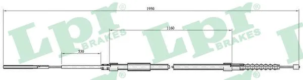 Cable Pull, parking brake (C0083B)