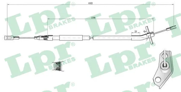 Cable Pull, parking brake (C0445B)