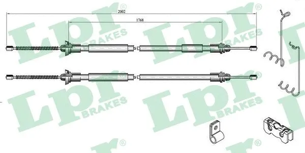 Cable Pull, parking brake (C0282B)