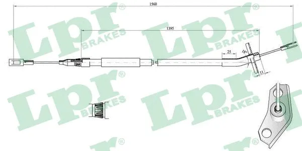 Cable Pull, parking brake (C0453B)