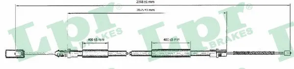 Cable Pull, parking brake (C0211B)