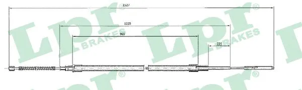 Cable Pull, parking brake (C0964B)