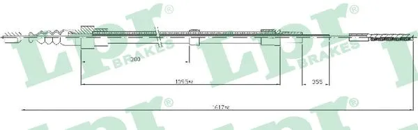Cable Pull, parking brake (C0305B)