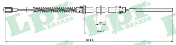 Cable Pull, parking brake (C0574B)