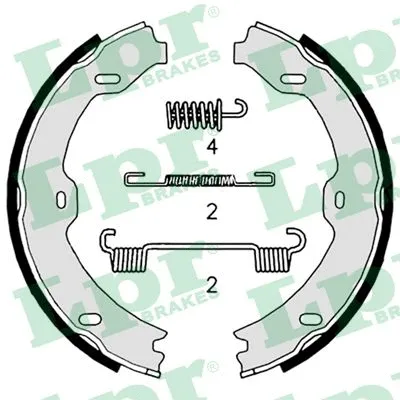Brake Shoe Set, parking brake (09020K)