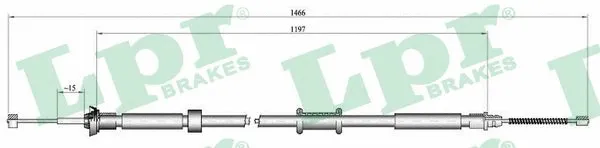 Cable Pull, parking brake (C1024B)