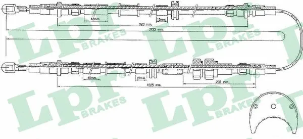 Cable Pull, parking brake (C1438B)