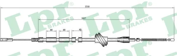 Cable Pull, parking brake (C0043B)