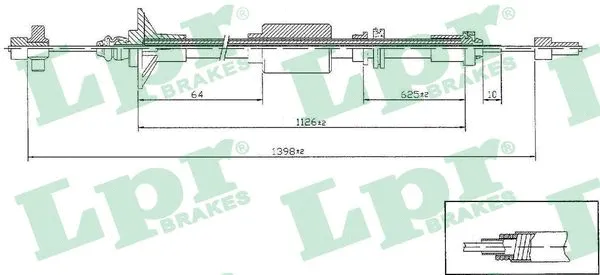 Cable Pull, clutch control (C0184C)