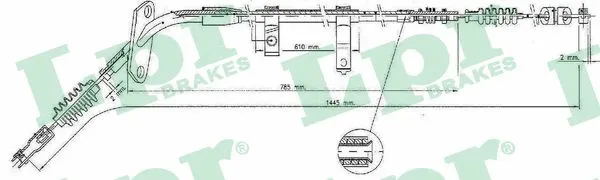 Cable Pull, parking brake (C0374B)