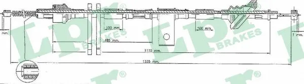 Cable Pull, parking brake (C0834B)