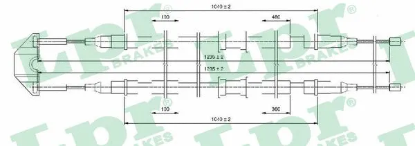 Cable Pull, parking brake (C0550B)