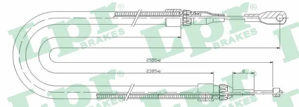 Cable Pull, parking brake (C0399B)