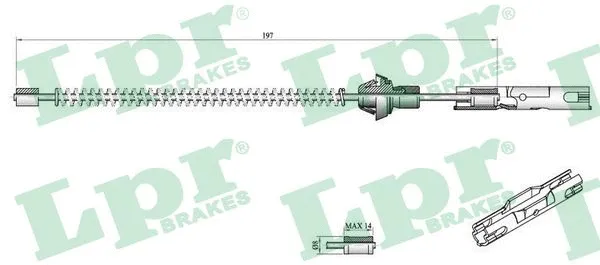 Cable Pull, parking brake (C0250B)
