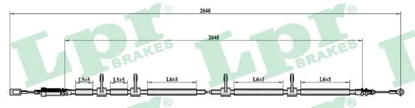 Cable Pull, parking brake (C0990B)