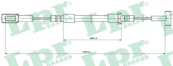 Cable Pull, parking brake (C1316B)