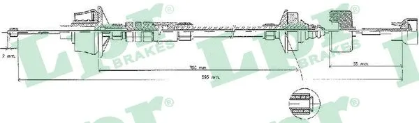 Cable Pull, clutch control (C0024C)