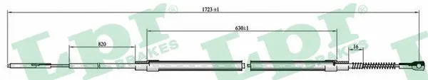 Cable Pull, parking brake (C0072B)