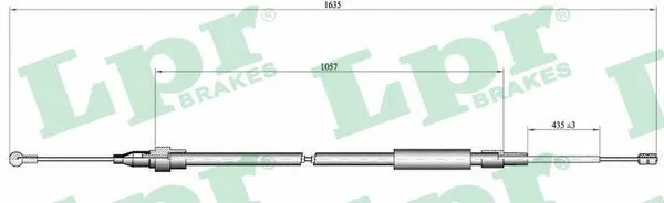Cable Pull, parking brake (C1518B)
