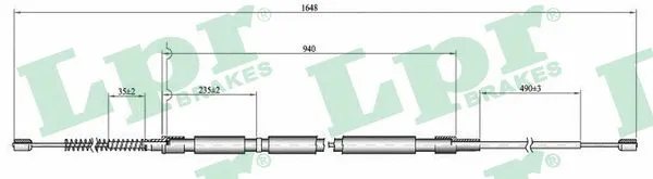 Cable Pull, parking brake (C0811B)