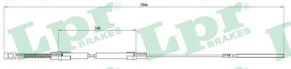 Cable Pull, parking brake (C0897B)