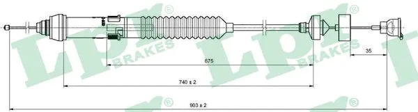 Cable Pull, clutch control (C0018C)