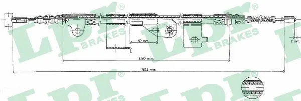 Cable Pull, parking brake (C0503B)