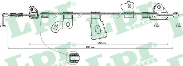 Cable Pull, parking brake (C0893B)