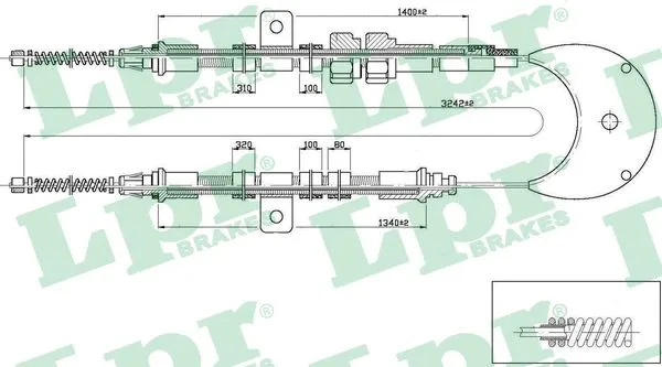 Cable Pull, parking brake (C0241B)
