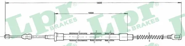 Cable Pull, parking brake (C0970B)