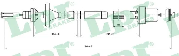 Cable Pull, clutch control (C0213C)