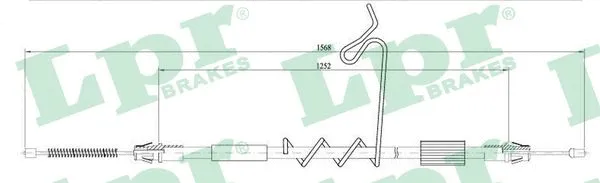 Cable Pull, parking brake (C0291B)