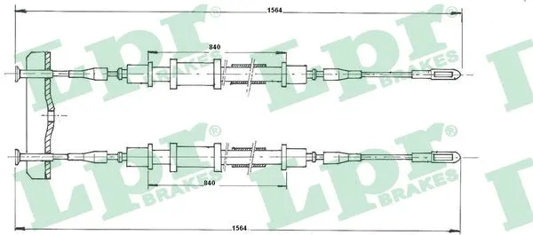 Cable Pull, parking brake (C1347B)