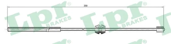 Cable Pull, parking brake (C0558B)