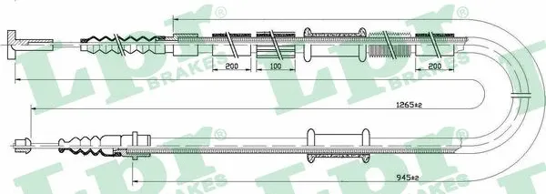 Cable Pull, parking brake (C0341B)