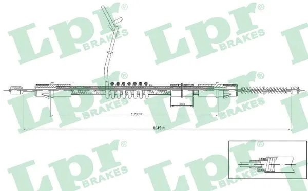 Cable Pull, parking brake (C0287B)
