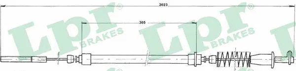 Cable Pull, parking brake (C0216B)