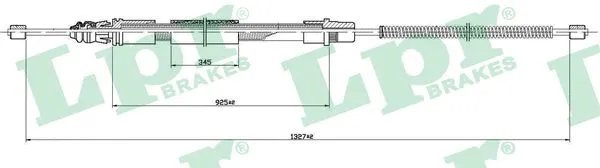 Cable Pull, parking brake (C1463B)