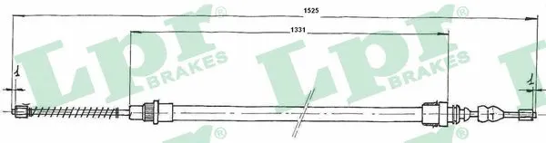 Cable Pull, parking brake (C0664B)