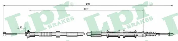 Cable Pull, parking brake (C0181B)